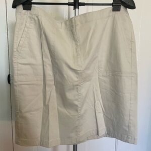 J. Jill Cream A-Line Cotton Skirt